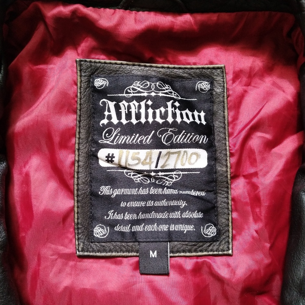 Mens Affliction Live Fast Leather - Picture 2 of 8